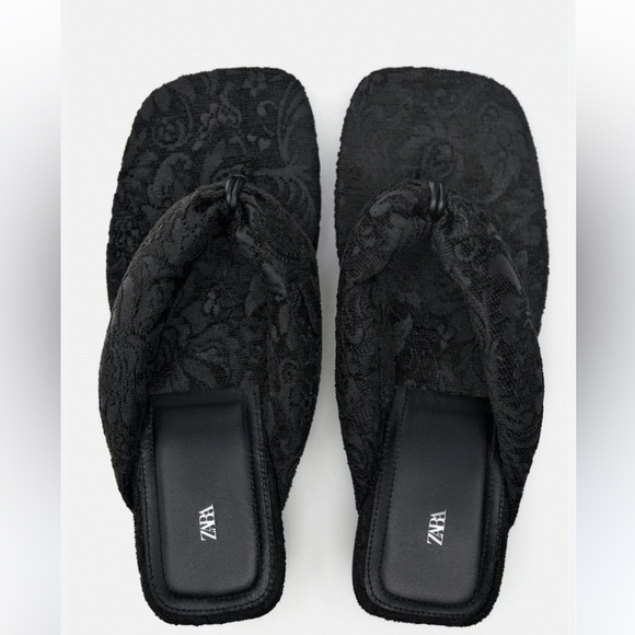 Zara NWT fabric sandals LIMITED EDITION - Picture 4 of 8